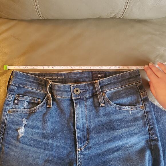 Adriano Goldschmied The Farrah High-Rise Skinny Ankle Women's Size 25R Blue Jean - Picture 13 of 14